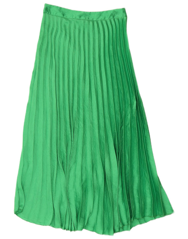 Zara Γυναικεία Πλισέ Maxi Φούστα Small W26 Green