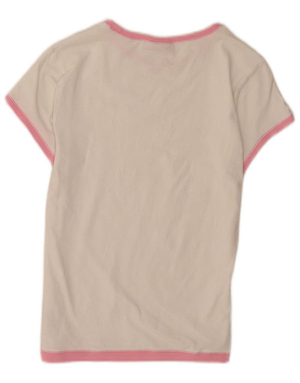 Γυναικείο γραφικό μπλουζάκι Puma Top UK 14 μεσαίο λευκό βαμβακερό