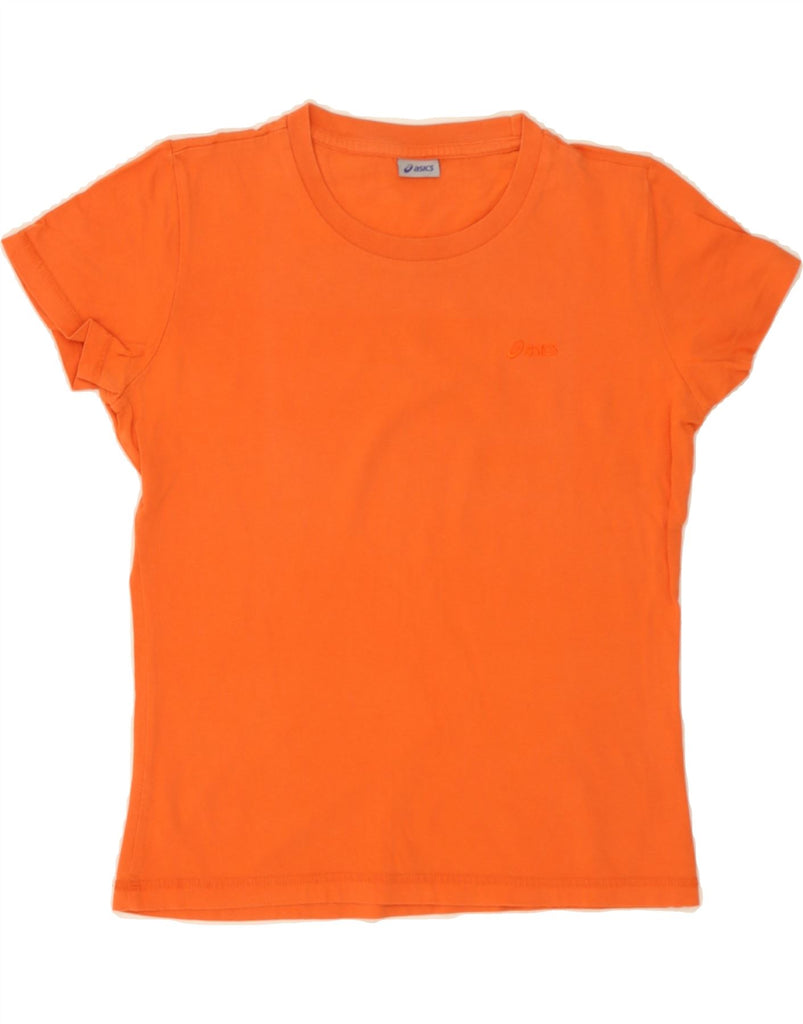 ASICS Womens T-Shirt Top UK 12 Medium Orange Cotton Vintage Asics and Second-Hand Asics from Messina Hembry 