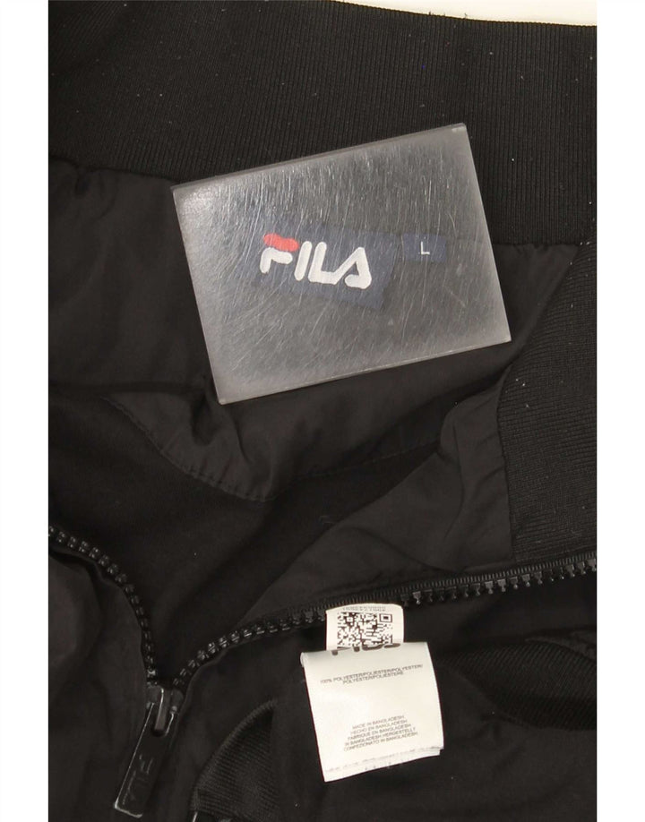 Ανδρικό μπουφάν Fila Bomber UK 40 Large Black Colourblock Polyester