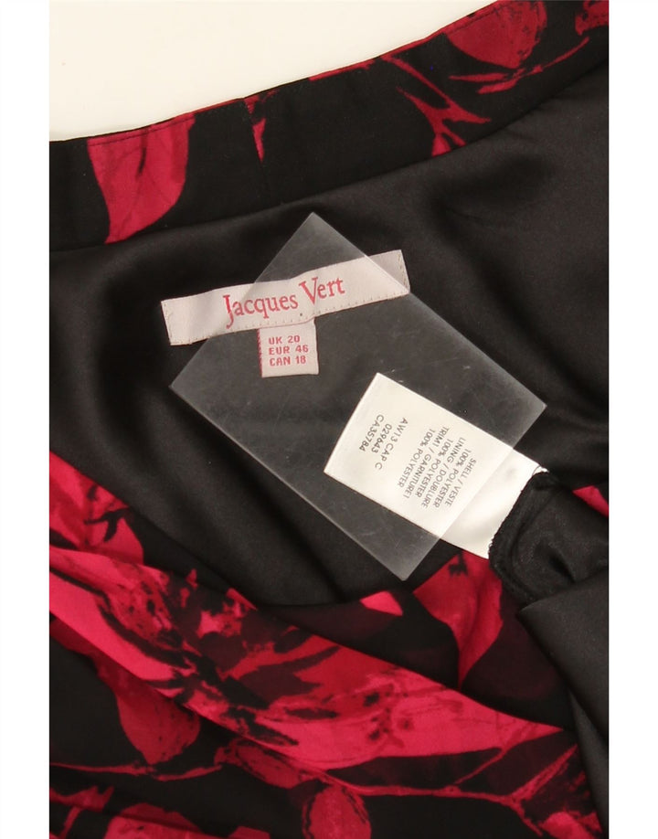 JACQUES VERT Γυναικείο μάξι φόρεμα UK 20 2XL μαύρο φλοράλ