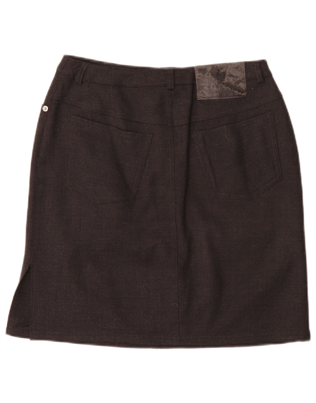 Marella Γυναικεία Μίνι Φούστα UK 10 Small W28 Μαύρη Μάλλινη