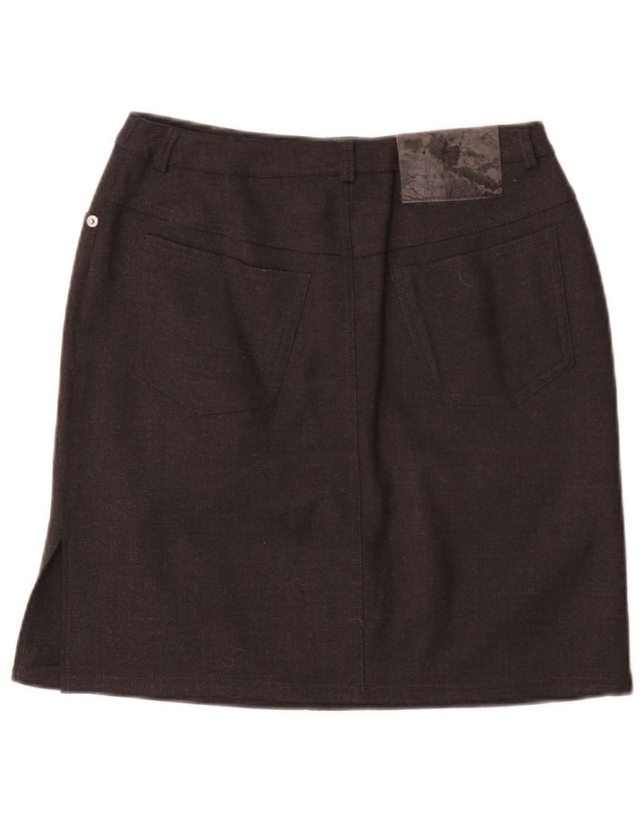 Marella Γυναικεία Μίνι Φούστα UK 10 Small W28 Μαύρη Μάλλινη