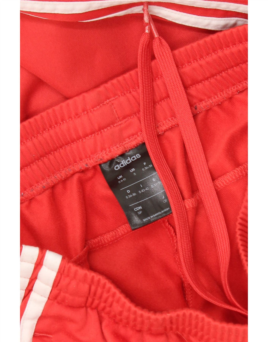 ADIDAS Mens Tracksuit Trousers UK 8/10 Small Red Polyester Vintage Adidas and Second-Hand Adidas from Messina Hembry 
