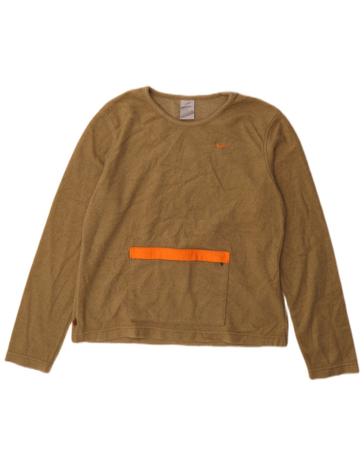 NIKE Γυναικείο Fleece Jumper US 12/14 Μεγάλος πολυεστέρας χακί