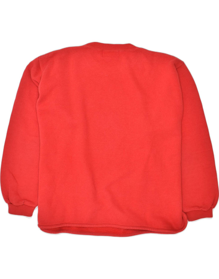 VINTAGE Girls Graphic Sweatshirt Jumper 13-14 Years Red Cotton | Vintage | Thrift | Second-Hand | Used Clothing | Messina Hembry 