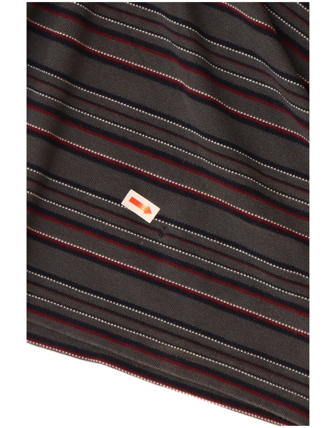 FRED PERRY Ανδρικό μακρυμάνικο μπλουζάκι πόλο με μεσαίο γκρι βαμβακερό ριγέ