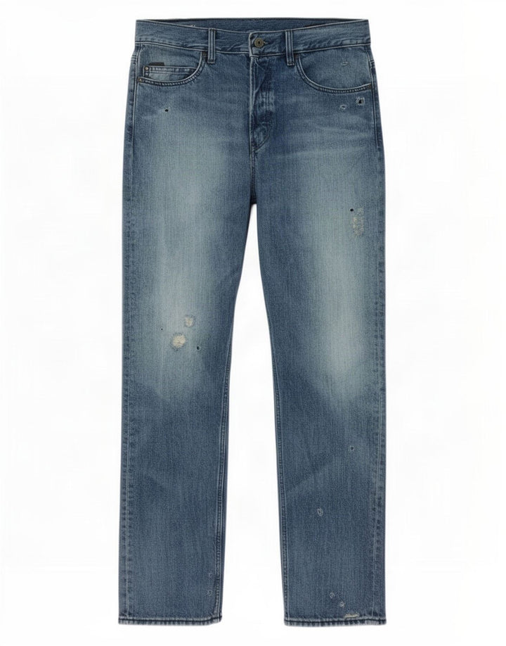 G-Star Ανδρικό τζιν Distressed Straight W32 L32 Μπλε βαμβακερό