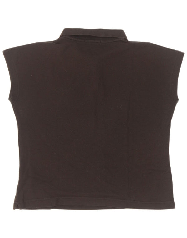 Fila Γυναικείο Πόλο Μπλουζάκι IT 48 XL Μαύρο βαμβακερό