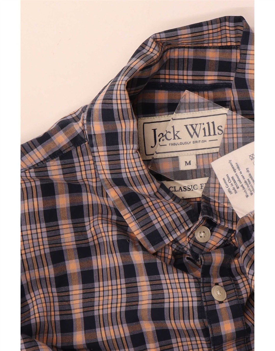 Jack Wills Ανδρικό πουκάμισο Classic Fit, μεσαίο μπλε βαμβακερό