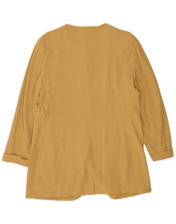 Max Mara Γυναικείο Longline 1 Button Blazer Μπουφάν UK 16 Μεγάλο Κίτρινο