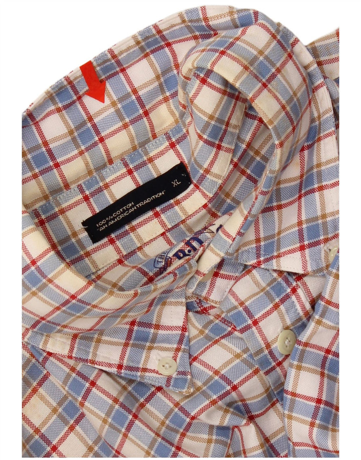 B.D. Ανδρικό φανελένιο πουκάμισο Baggies XL Blue Check Cotton