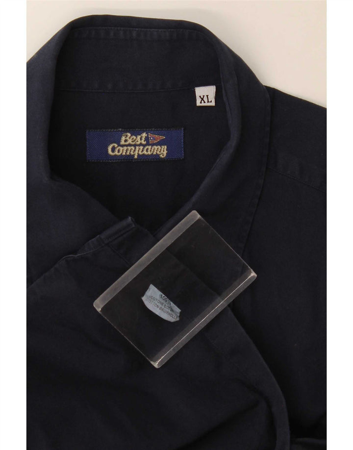 Best Company Ανδρικό Πουκάμισο XL Navy Blue Cotton
