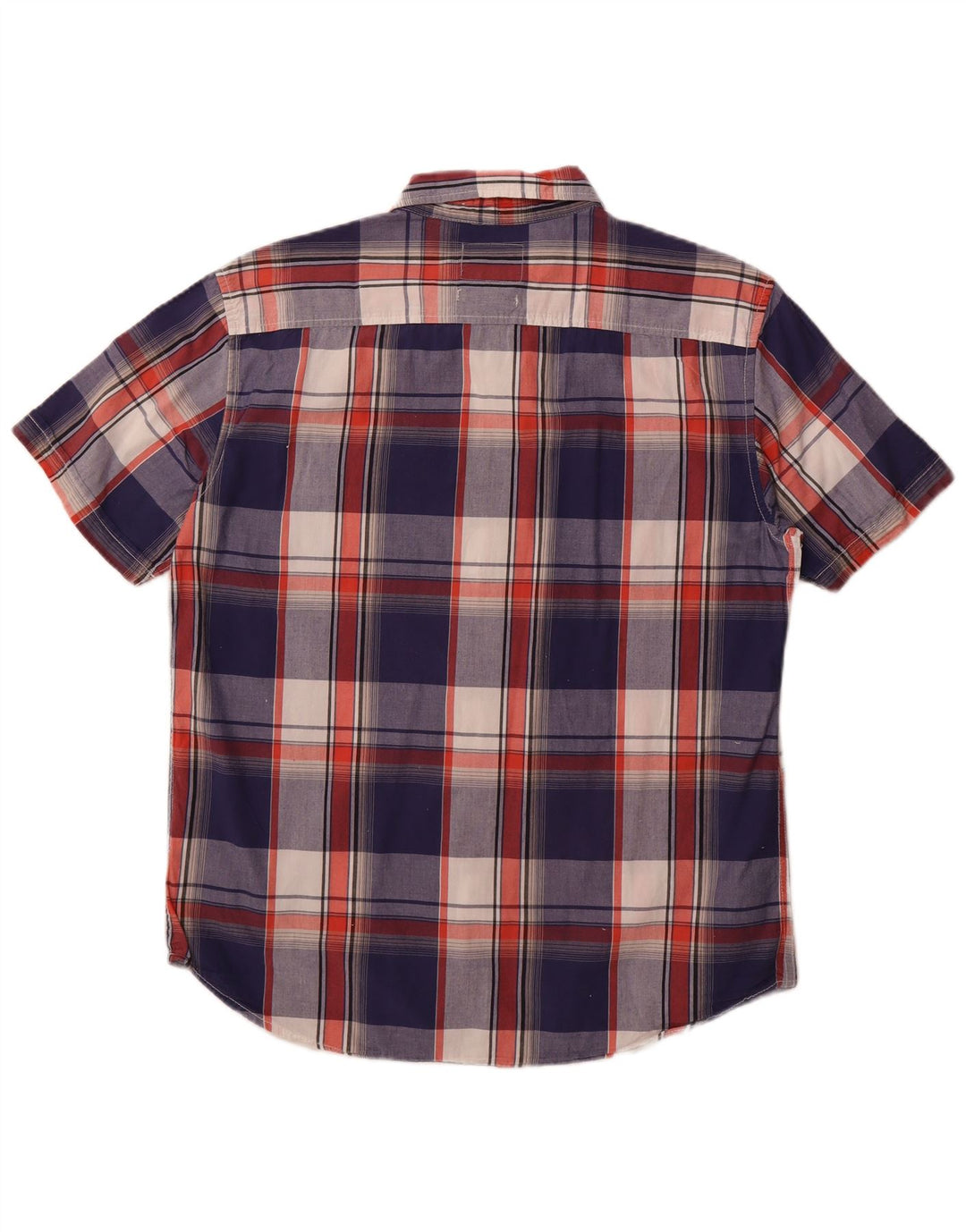 Ανδρικό κοντομάνικο πουκάμισο Angelo Litrico με λεπτή εφαρμογή, μέγεθος 43/44 XL μπλε Check