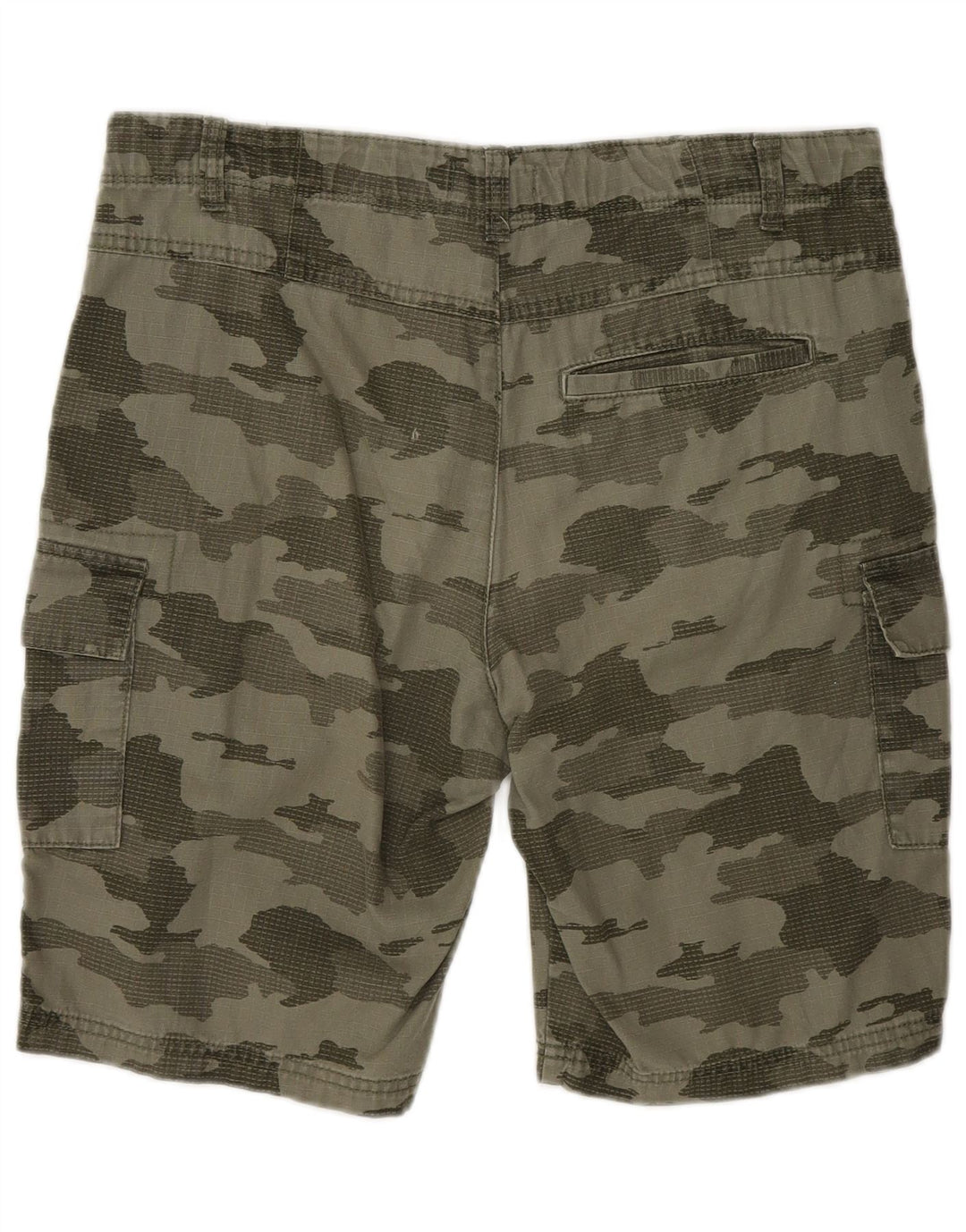 BENETTON Boys Cargo Short 13-14 Years 3XL W30 Khaki Camouflage Cotton