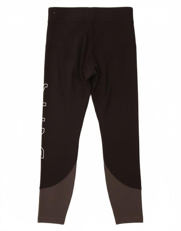 Γυναικεία γραφικά κολάν Nike UK 12 μεσαίου μαύρου χρώματος βαμβακερά