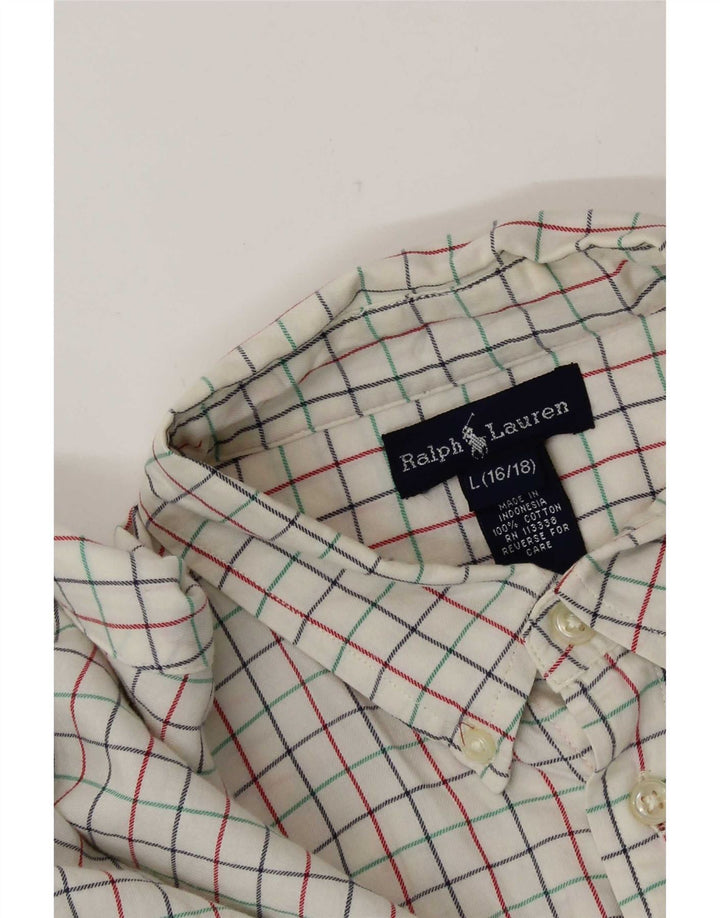 Ralph Lauren για αγόρι πουκάμισο 15-16 ετών Μεγάλο λευκό βαμβακερό