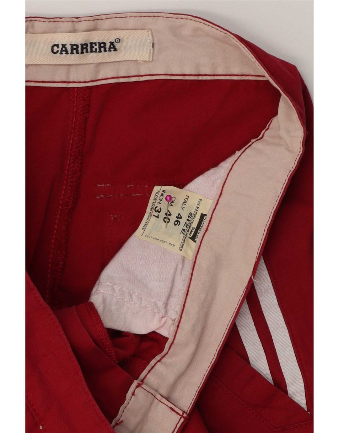 Ανδρικό ίσιο παντελόνι Carrera W31 L31 κόκκινο βαμβακερό