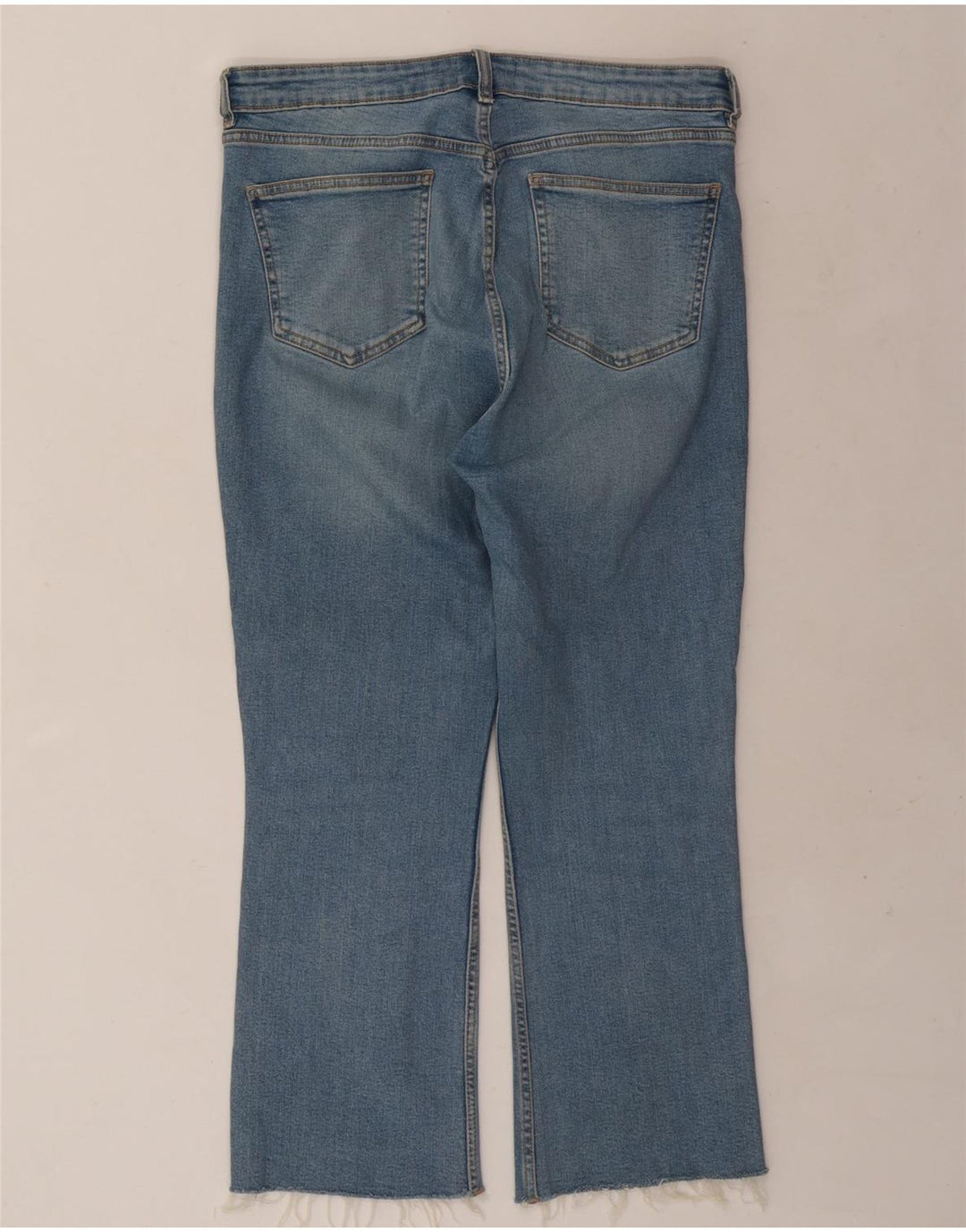 Zara Womens Crop Bootcut Jeans EU 46 XL W36 L25 Blue