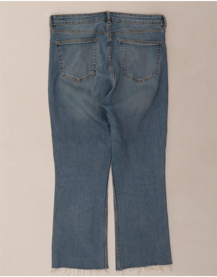 Zara Womens Crop Bootcut Jeans EU 46 XL W36 L25 Blue