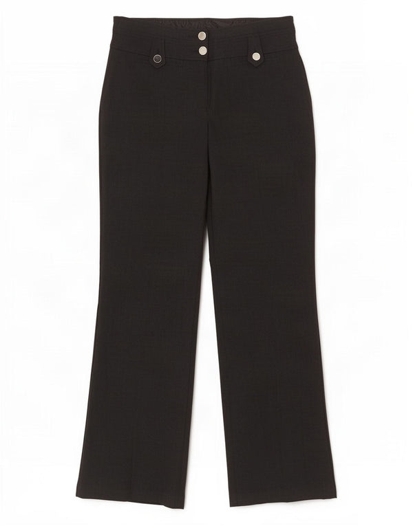 Marks & Spencer Womens Bootcut Casual Trousers UK 12 Medium W30 L32 Black