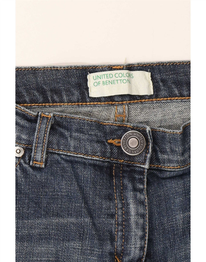 Benetton Γυναικείο Crop Straight Jeans W32 L25 Blue