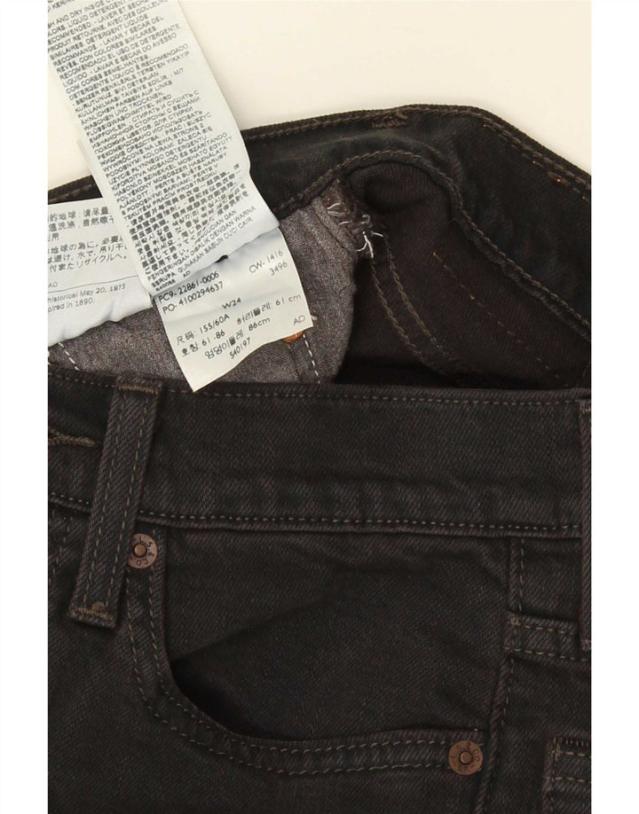 Γυναικείο Slim Jeans Levi's W24 L27 μαύρο βαμβακερό
