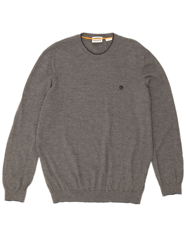 Ανδρικό πουλόβερ με λαιμόκοψη TIMBERLAND 2XL Γκρι Μαλλί Merino