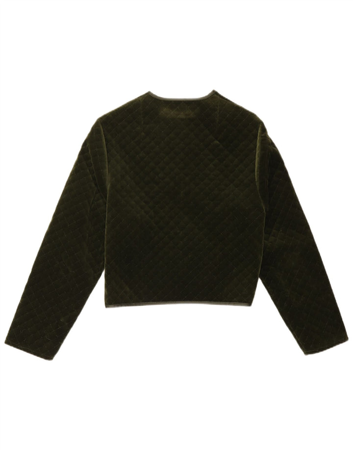 Vintage Γυναικείο Ανοιχτό Καπιτονέ σακάκι UK 14 Medium Khaki