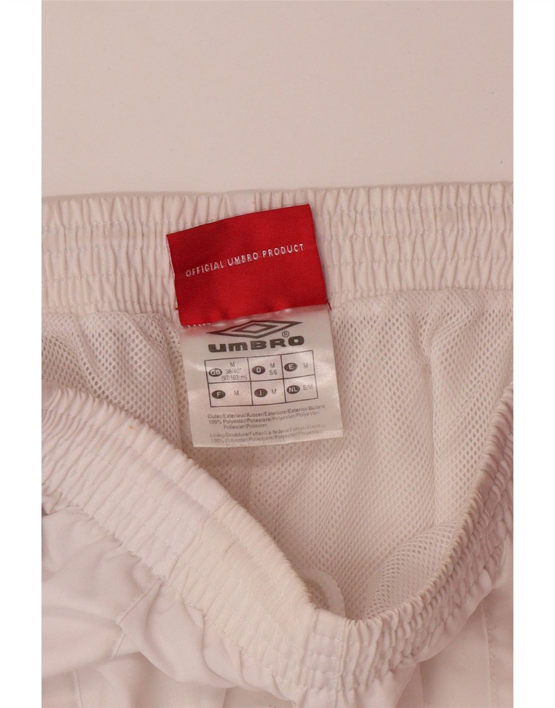 Ανδρικό αθλητικό σορτς βερμούδα UMBRO UK 38/40 μεσαίο λευκό πολυεστέρας