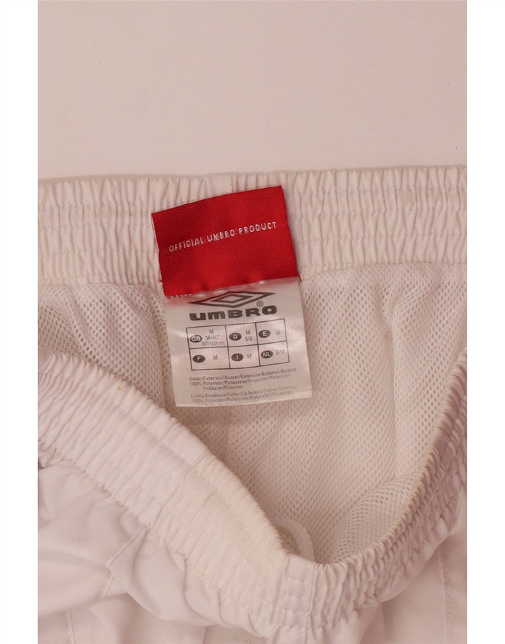 Ανδρικό αθλητικό σορτς βερμούδα UMBRO UK 38/40 μεσαίο λευκό πολυεστέρας