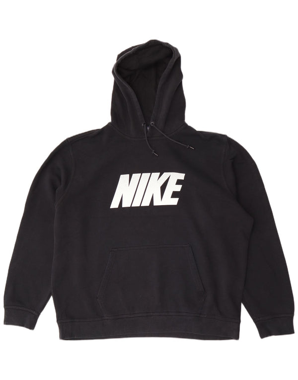 Ανδρικό γραφικό κουκούλα Nike 2XL, μαύρο βαμβακερό