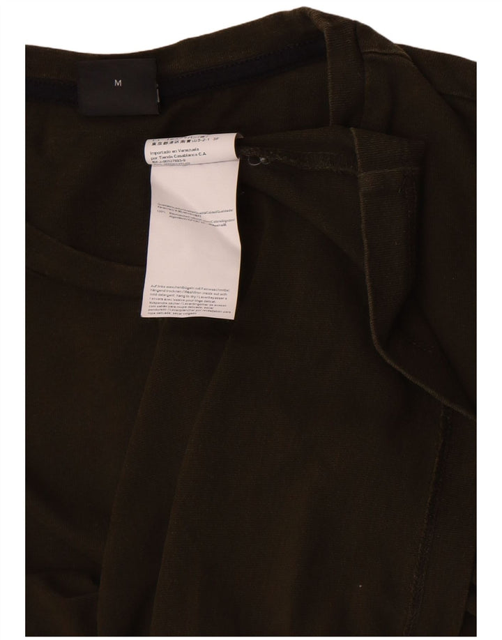 Ανδρικό μπλουζάκι Hugo Boss με μακρυμάνικο μεσαίο χακί βαμβάκι