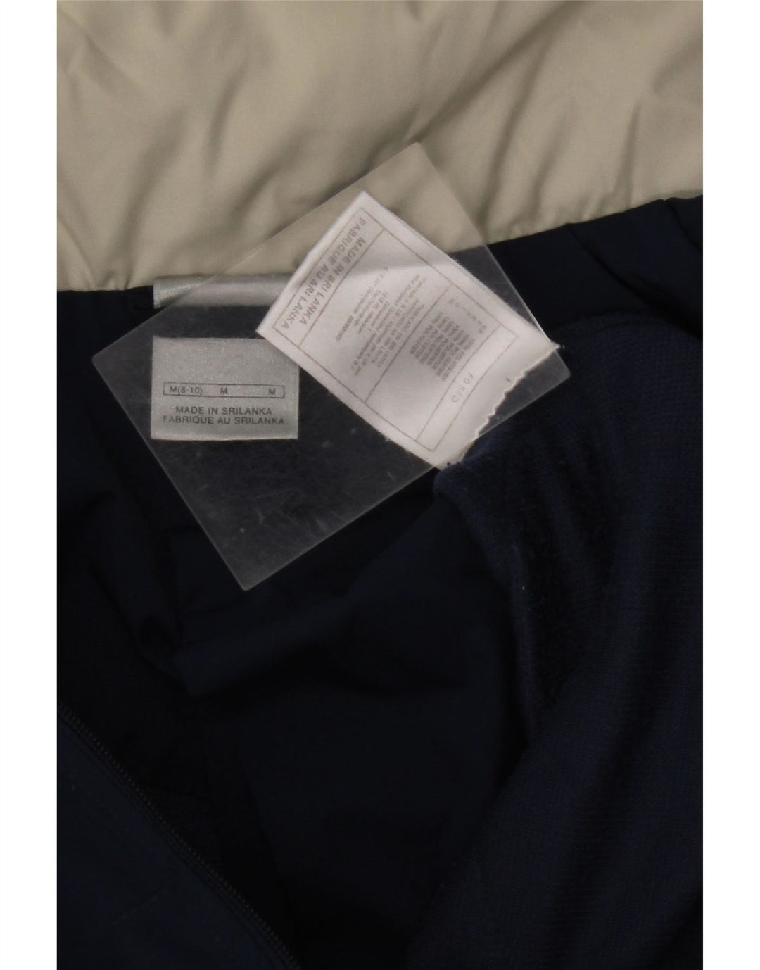 Γυναικείο μπουφάν βροχής με κουκούλα NIKE US 8/10 μεσαίου μπλε πολυεστέρα