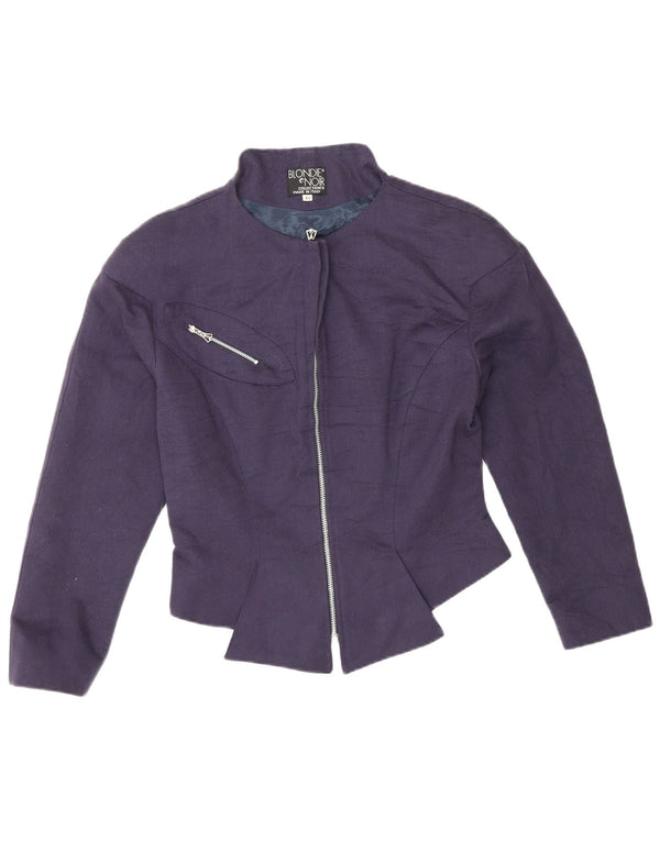 VINTAGE Γυναικείο Bomber Jacket IT 44 Medium Navy Blue Acetate