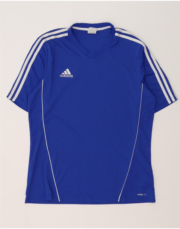 Ανδρικό T-Shirt Climalite ADIDAS Top Large Blue Polyester