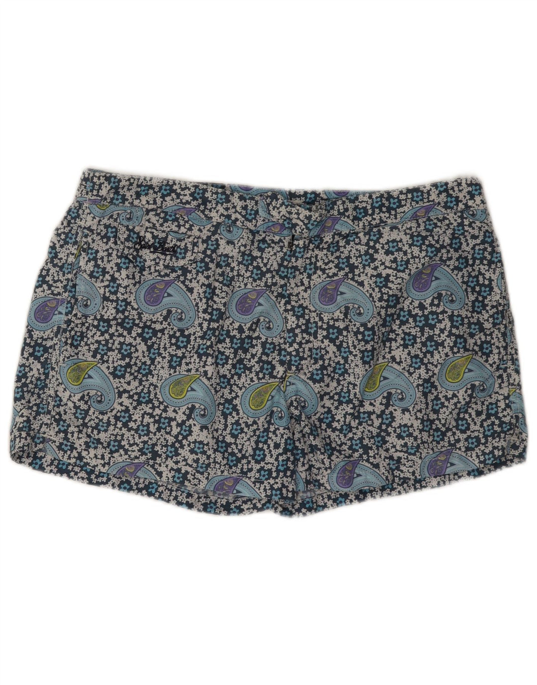 MC2 SAINT BARTH Ανδρικό σορτς κολύμβησης μεγάλο μπλε Paisley Polyamide