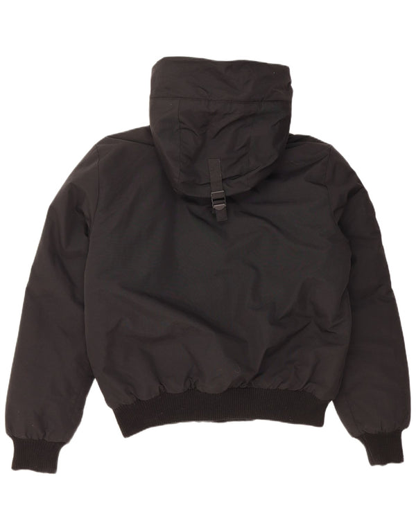 Ανδρικό μπουφάν με κουκούλα SUPERDRY UK 40 μεγάλο μαύρο νάιλον