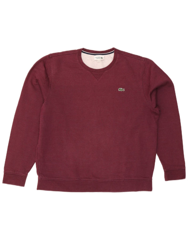 Ανδρικό φούτερ Lacoste Jumper Size 6 XL Βαμβακερό μπορντό