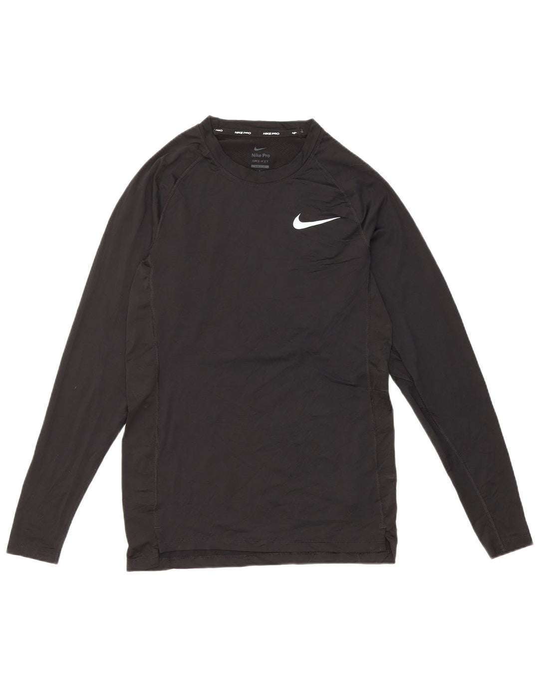 Ανδρικό Nike Dri Fit Slim μακρυμάνικο μπλουζάκι μικρό μαύρο πολυεστέρα