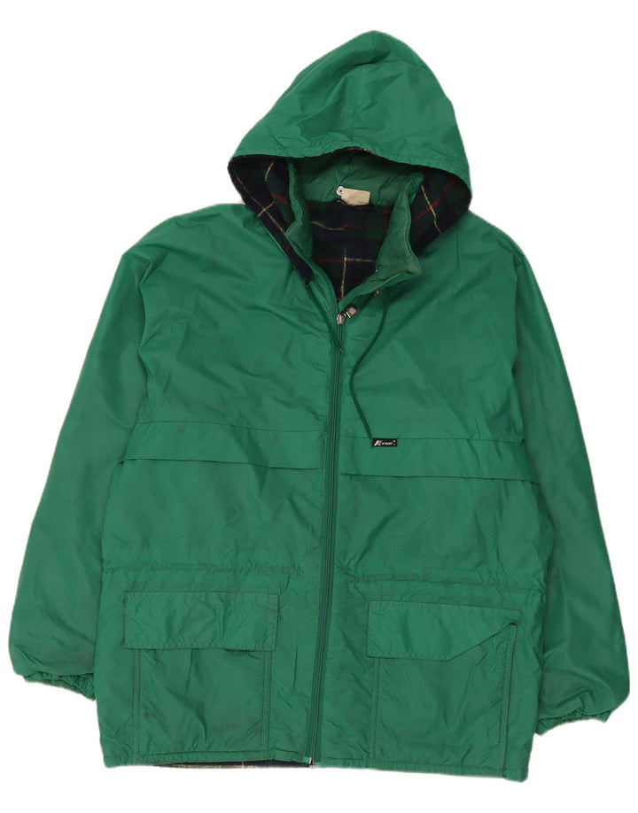 Ανδρικό μπουφάν βροχής με κουκούλα K-Way UK 42 XL Green Polyamide