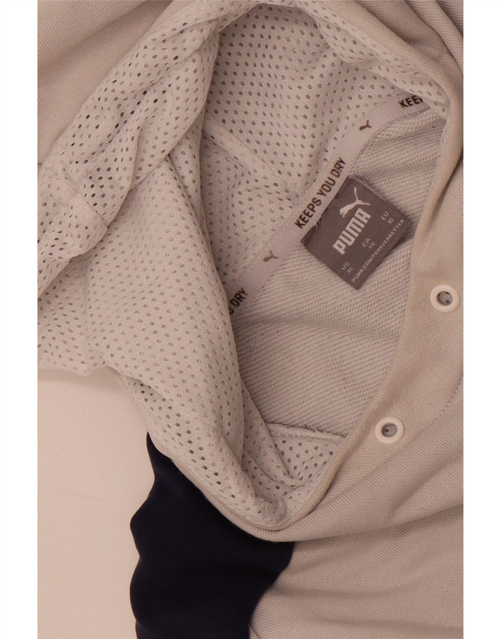 Ανδρικό γραφικό φούτερ με κουκούλα Puma XL Γκρι βαμβακερό