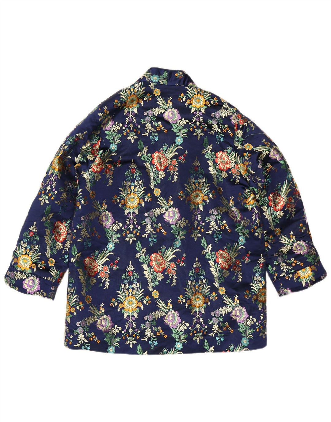 Mango Γυναικείο μπουφάν blazer UK 16 Large Blue Floral Polyester