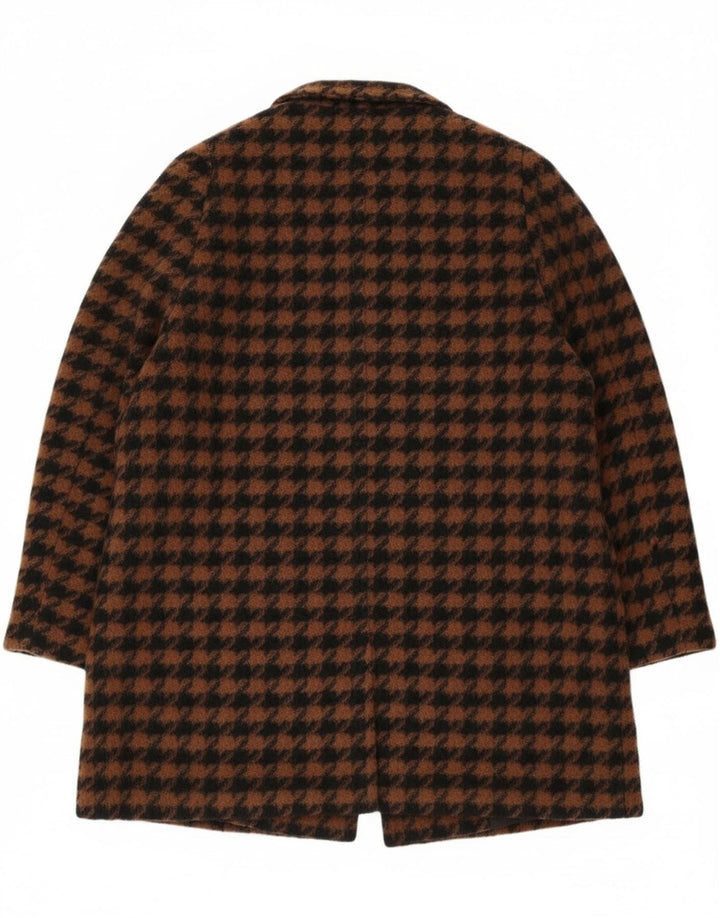 ELENA MIRO Γυναικείο Oversized Πανωφόρι IT 43 Μεσαίο Καφέ Houndstooth Retro