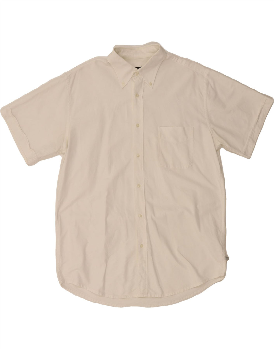 SERGIO TACCHINI Mens Short Sleeve Shirt Large White Cotton Vintage Sergio Tacchini and Second-Hand Sergio Tacchini from Messina Hembry 