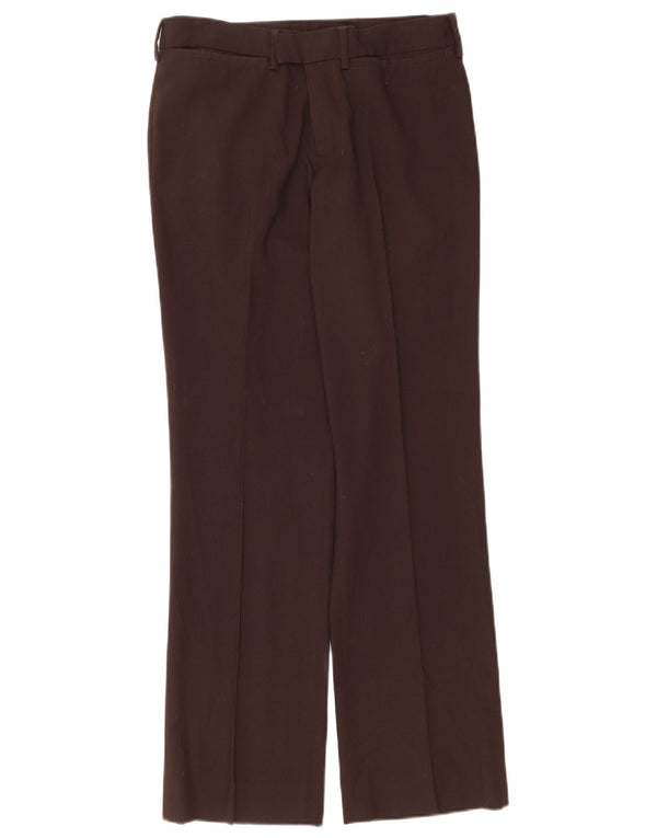 Zara Ανδρικό ίσιο καθημερινό παντελόνι EU 38 Small W30 L30 καφέ πολυεστέρας