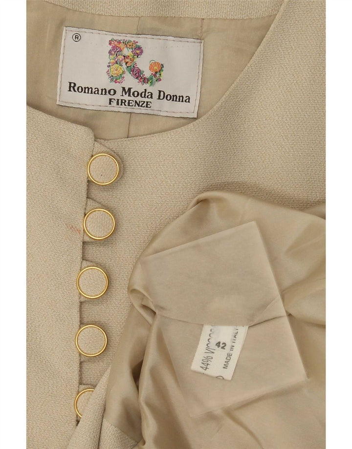 Vintage Γυναικείο γραφικό σακάκι IT 42 Medium Beige Animal Print