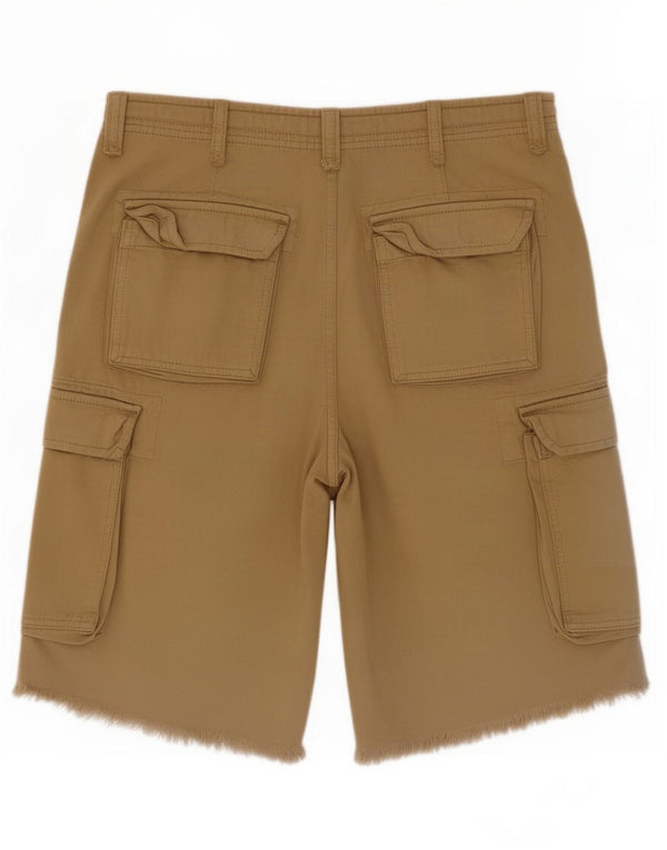 Zara Womens Cargo Shorts EU 36 XS W26 Beige Cotton