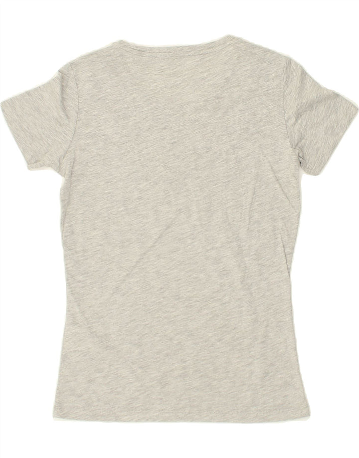 NAPAPIJRI Womens Graphic T-Shirt Top UK 10 Small Grey Cotton | Vintage Napapijri | Thrift | Second-Hand Napapijri | Used Clothing | Messina Hembry 