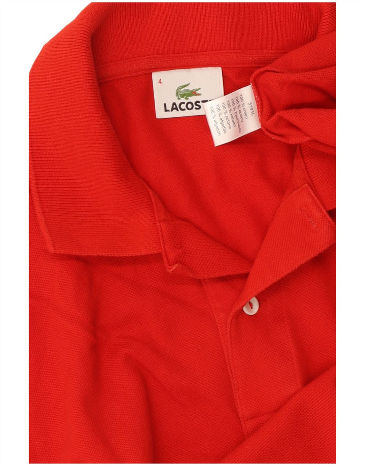 Ανδρικό πουκάμισο πόλο LACOSTE Νούμερο 4 Μεσαίο κόκκινο βαμβακερό
